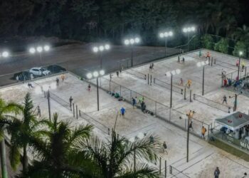 O complexo Lucas Sousa Na Quadra é considerado o maior do mundo de beach tennis. Foto: Divulgação