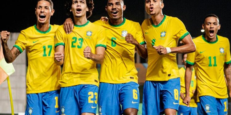 Seleção brasileira sub-20 de futebol masculino venceu o Uruguai na noite desse domingo por 7 a 0 - Foto: Pedro Vale/CBF