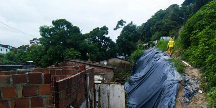 Buscas por pessoas desaparecidas, após deslizamentos e enxurradas causados pelas chuvas em Pernambuco, foram retomadas nesta quarta-feira - Foto: TV Brasil