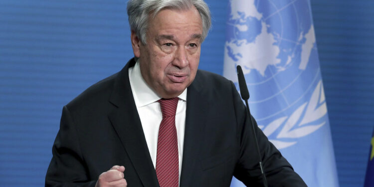 O secretário geral da ONU, Antonio Guterres: nota onde condena violência no Sudão. Foto: Arquivo