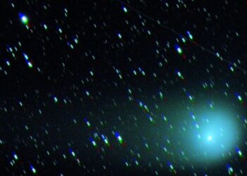 Cometa K2 estará a uma distância de cerca de 270 milhões de quilômetros do nosso planeta - Foto: Wanderclayt Melo/Projeto Céu Profundo/Via Agência Brasil