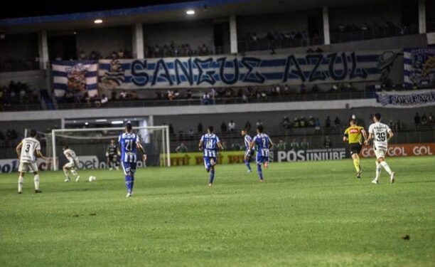 Lance do gol pontepretano marcado por Lucca, que nasceu de recuperação de bola no ataque. Foto: Morgana Oliveira/CSA