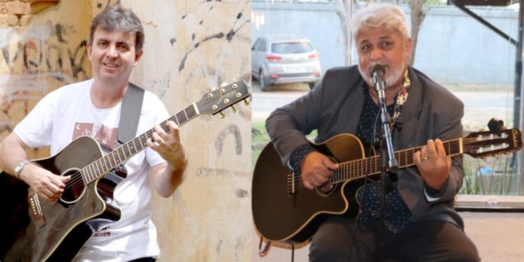 Clayton Roma (à esq.) e Nilson Ribeiro são músicos com uma longa trajetória em festivais pelo Brasil