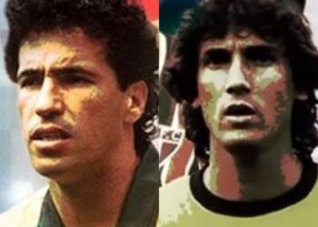 Careca e Oscar estiveram juntos na Copa do Mundo de 1986, no México. Imagem: Divulgação/Bob's Princesa