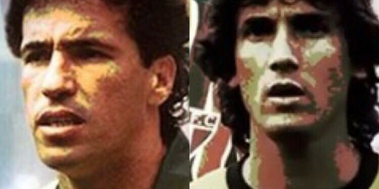 Careca e Oscar estiveram juntos na Copa do Mundo de 1986, no México. Imagem: Divulgação/Bob's Princesa