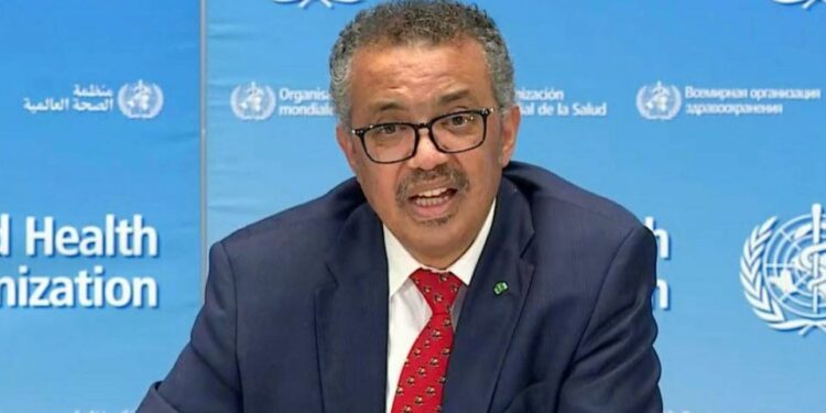 Tedros Adhanom, diretor-geral da OMS: aumento nos novos casos globalmente em um período de
quatro semanas, totalizando 850 mil -  Foto ONU/Evan Schneider/ONU News
