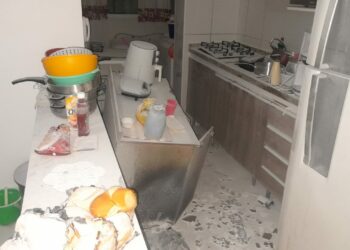 A explosão ocorreu quando a mulher cozinhava no apartamento. Fotos: Divulgação