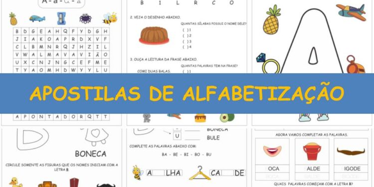 Apostilas de alfabetização são alternativa para pais e professores