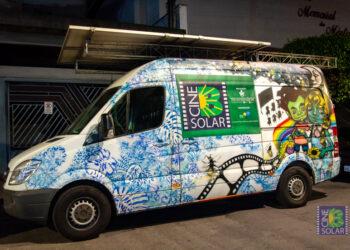Filme em Campinas: CineB Solar é o primeiro cinema itinerante do Brasil movido a energia solar - Foto: Divulgação