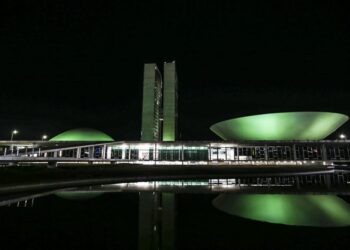 Congresso Nacional iluminado de verde: analistas observam que é preciso olhar com atenção os representantes do Legislativo Foto: Valter Campanatto/Agência Brasil