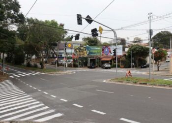 Cruzamento onde os novos semáforos começarão a funcionar a partir desta quinta. Foto: Divulgação/PMC