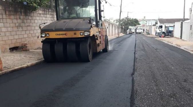 Serão pavimentados, com asfalto, mais de 5km de vias. Foto: Divulgação/PMC
