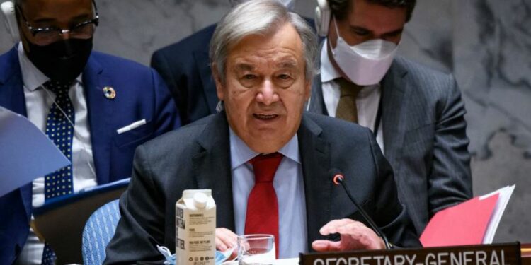 Secretário-geral das Nações Unidas, António Guterres, falou em reunião ministerial no Conselho de Segurança sobre Ucrânia - Foto: UN Photo Loey Felipe/Via ONU News