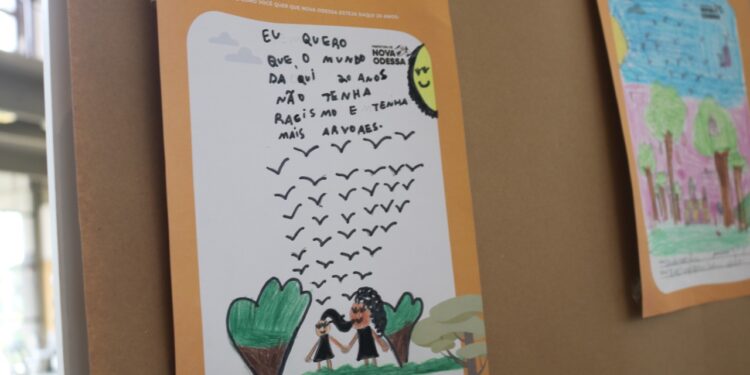 Desenho da estudante Ana incorpora mensagem antirracista e de defesa do meio ambiente Foto: Divulgação