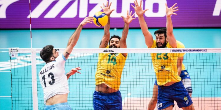 Vôlei do Brasil despacha a Argentina e vai à semifinal do Mundial