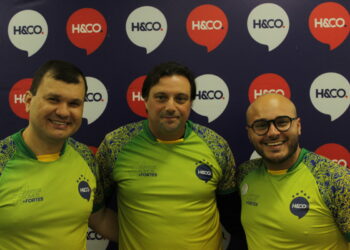 Erico Mazzini, Fabricio Amorim e Cássio Menezes: companhia é parceria da SAP Foto: Divulgação