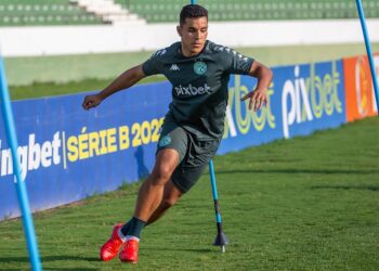 Atacante Yuri é o artilheiro do Guarani na Série B com seis gols marcados. Foto: Thomaz Marostegan/Guarani FC