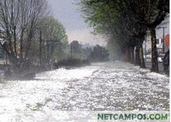 Alamedas turísticas de Campos ficaram brancas, como se houvesse caído neve Foto: Netcampos.com/Reprodução