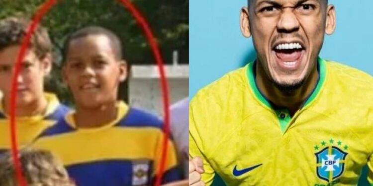 Fabinho quando atuava no Paulínia Futebol Clube e agora com a camisa da Seleção Brasileira para a disputa da Copa do Mundo. Foto: Reprodução/Redes Sociais