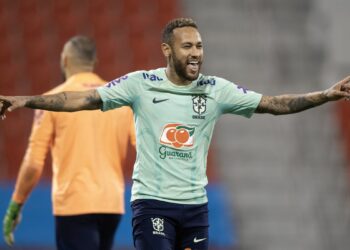 Neymar ficou fora dos dois últimos jogos do Brasil no Mundial. Foto: Lucas Figueiredo/CBF