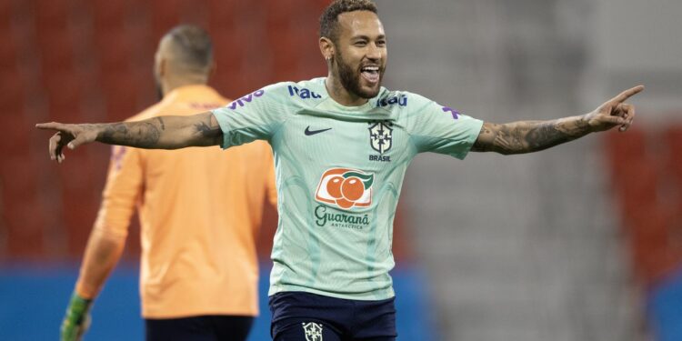 Neymar ficou fora dos dois últimos jogos do Brasil no Mundial. Foto: Lucas Figueiredo/CBF