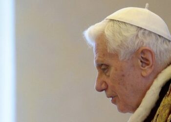 Bento XVI visitou o Brasil uma única vez: viagem, que aconteceu em 2007, durou cinco dias Foto: Vatican News/Divulgação