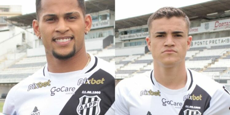 Lateral-direito Maílton e atacante Gui Pira são opções no elenco da Ponte Preta para a temporada 2023. Fotos: Divulgação