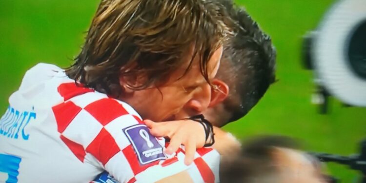 Modric, destaque da Seleção Croata, comemora Foto: Reprodução