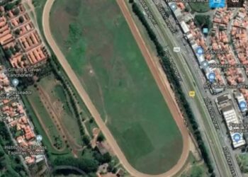 Vista aérea do Hipódromo Boa Vista usados atualmente como centro de treinamento. Fotos: Divulgação
