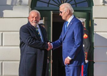 Lula e Biden em Washington: guerra na Ucrânia esteve na pauta - Foto: Ricardo Stuckert/PR