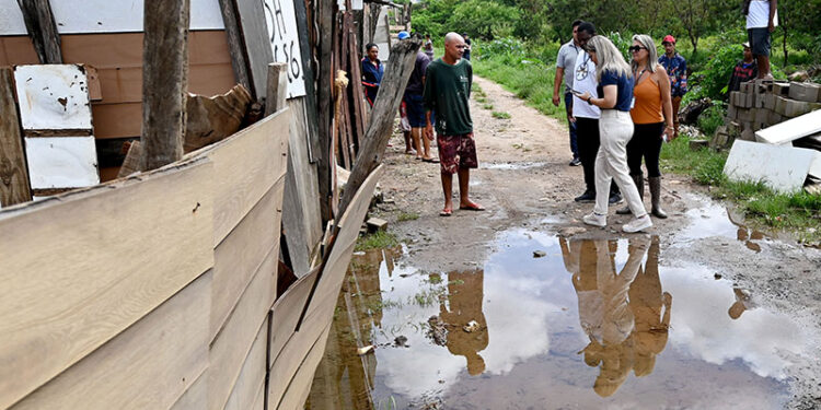 Servidores da Secretaria de Assistência Social cadastram moradores de Campinas cujas residências foram afetadas pelas chuvas Foto: Divulgação