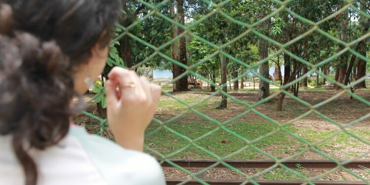 Mulher observa o interior do Parque Taquaral pelo alambrado: fechado por tempo indeterminado - Fotos: Hora Campinas/Arquivo
