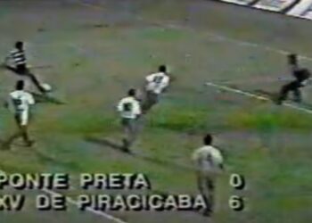 Foi a maior derrota sofrida pela Ponte Preta dentro do Majestoso, ao lado de outra goleada por 6 a 0 para o Corinthians. Foto: Reprodução/Youtube