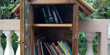 Casinha de madeira no Taquaral: uma pequena biblioteca pública, onde qualquer pessoa pode retirar um livro - Fotos: Kátia Camargo/Hora Campinas