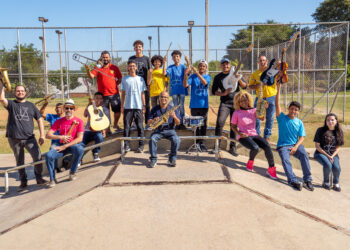O Combo Anelo é um dos grupos musicais de alunos ligados ao Instituto Anelo. Foto: Marlon Rissatto/Divulgação