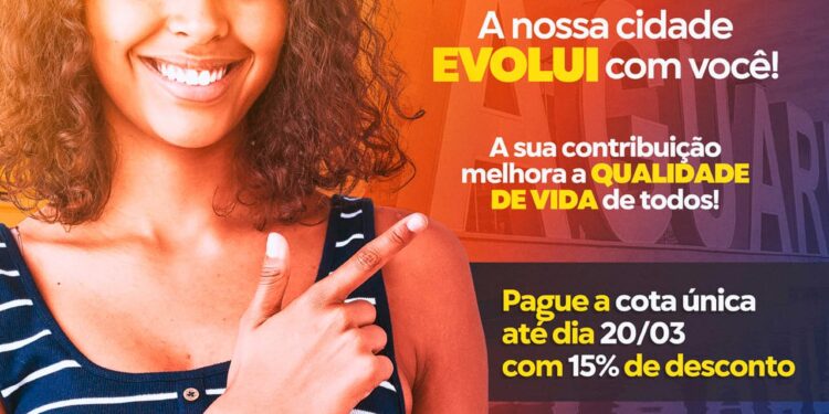 Jaguariúna: Cota única com desconto e parcelas do IPTU vencem nesta quinta-feira