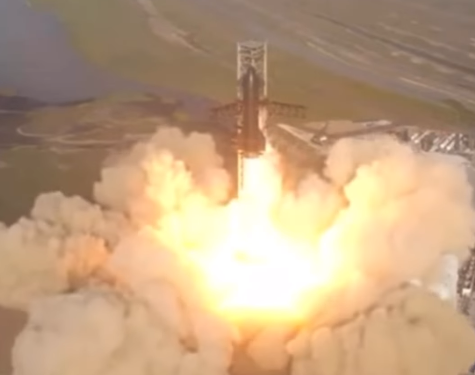 Momento do lançamento do foguete: ele explodiria quatro minutos depois Foto: Reprodução/redes sociais