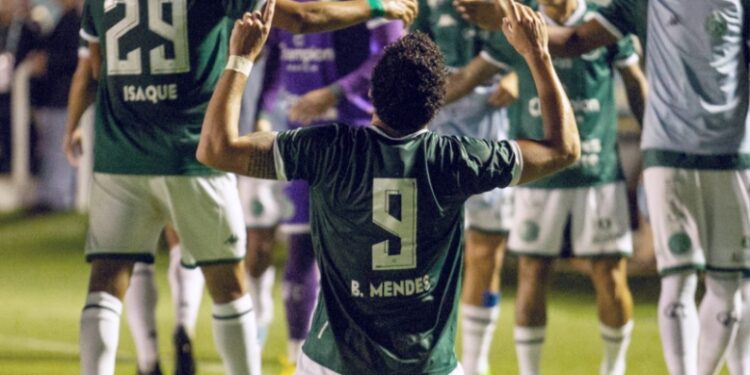 Bruno Mendes marcou o seu primeiro gol pelo Guarani desde a sua volta ao clube. Foto: Lucas Emanuel/Especial para o Guarani FC
