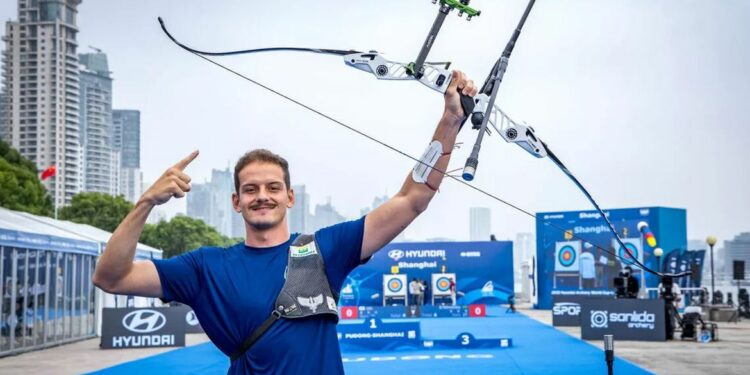 A conquista na China já garantiu Marcus na etapa final da Copa do Mundo. Foto World Archery/Divulgação