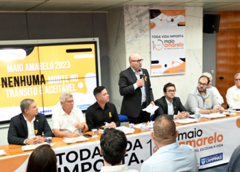 Lançamento da campanha Maio Amarelo 2023: Dário  destacou importância de equipamentos de fiscalização - Foto: Carlos Bassan/Divulgação