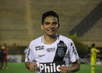 O gol de Bruno Rodrigues garantiu o triunfo pontepretano pelo placar mínimo sobre o Mirassol. Foto: Ponte Press/Luiz Guilherme Martins