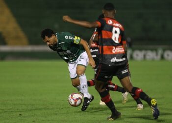 Guarani empatou por 1 a 1 com o Vitória no último duelo entre as equipes pelo Campeonato Brasileiro da Série B, em 2021. Foto: Thomaz Marostegan/Guarani FC
