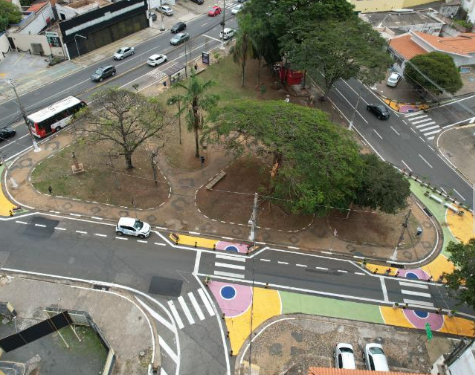 Revivacidade medidas para reduzir velocidade e mobilidade ativa na Rua Delphino Cintra - Foto: Divulgação PMC