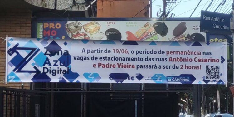 Diminui o tempo de Zona Azul nas ruas Padre Vieira e Antônio Cesarino