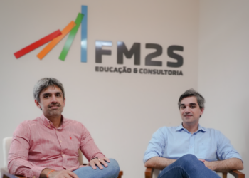 Virgilio e Murilo Marques dos Santos, fundadores da FM2S Educação e Consultoria. Foto: Isaque Martins/Divulgação