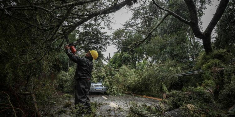 As tempestades afetaram 41 cidades gaúchas e 31 catarinenses Foto: Divulgação