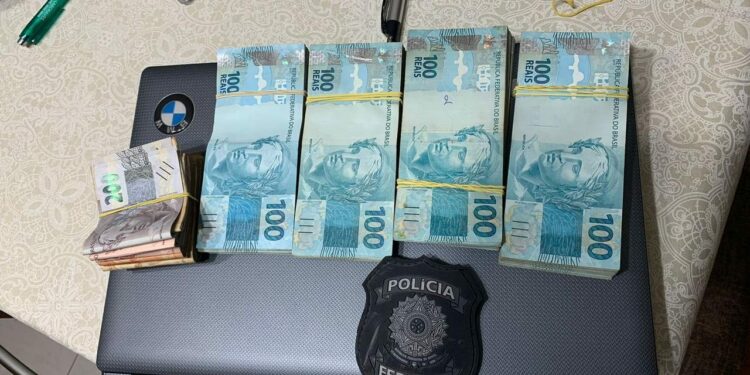 Montante de dinheiro é apreendido durante buscas Foto: Divulgação/Polícia Federal