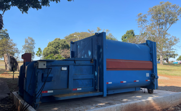 Compactadoras de resíduos não recicláveis instalado na unidade de Sumaré. Foto: Divulgação