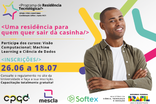Inscrição para Capacitação com Residência Tecnológica termina dia 18