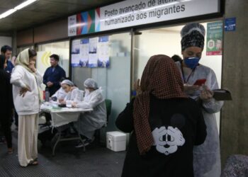 Refugiados Afegãos no aeroporto de Guarulhos. Foto: Rovena Rosa/Agência Brasil